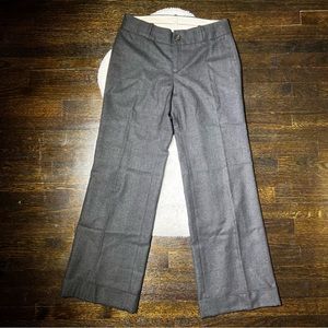 Banana Republic Jackson Fit Stretch Wool Blend Charcoal Gray Bootcut Dress Pants